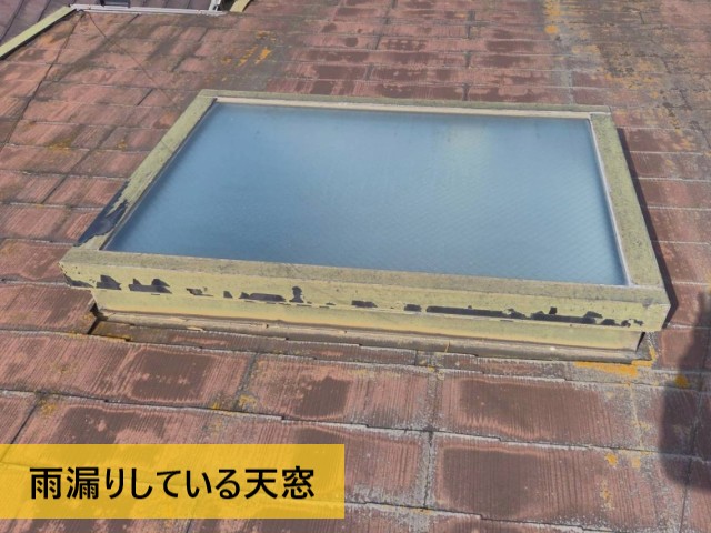 雨漏りしている天窓